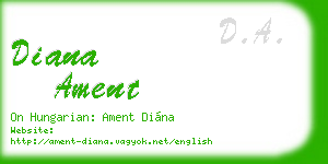 diana ament business card